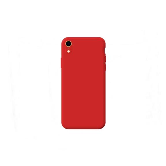 Funda silicona suave iPhone XR rojo