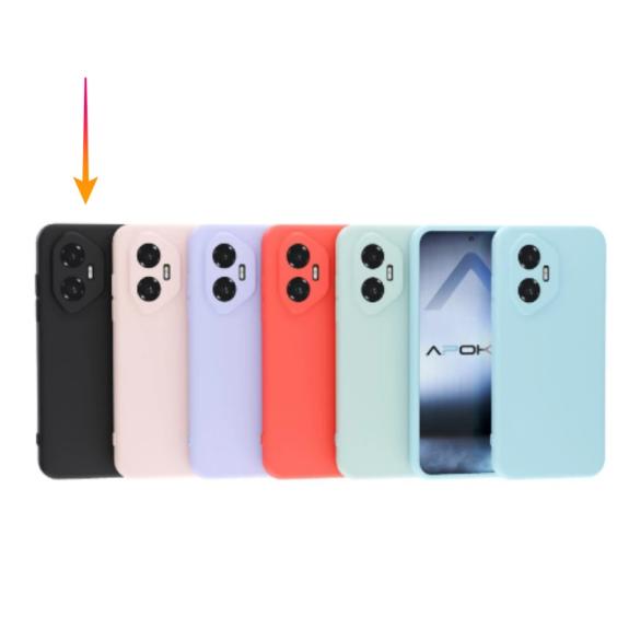 Funda Silicona Suave Para Honor 300 en color negro