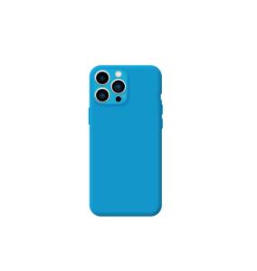 FUNDA SILICONA SUAVE PARA IPHONE 13 PRO MAX 6.7" AZUL