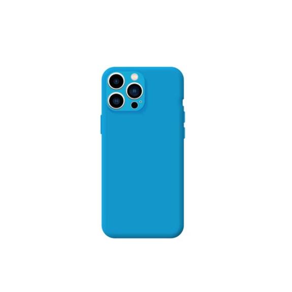 FUNDA SILICONA SUAVE PARA IPHONE 13 PRO MAX 6.7" AZUL