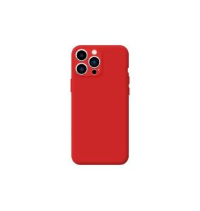 FUNDA SILICONA SUAVE PARA IPHONE 13 PRO MAX 6.7" ROJO