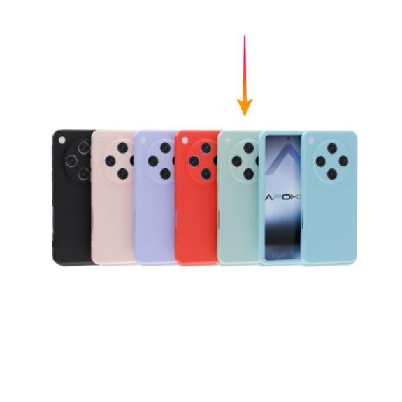 Funda Silicona Suave Para Oppo Find X8 Pro 5G azul turquesa