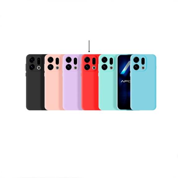 Funda Silicona Suave para Oppo Find X9 rojo