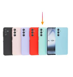 Funda Silicona Suave Para Samsung Galaxy A36 azul turquesa