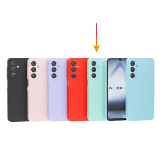 Funda Silicona Suave Para Samsung Galaxy A36 azul turquesa