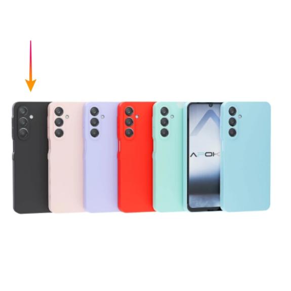 Funda Silicona Suave Para Samsung Galaxy A36 en color negro