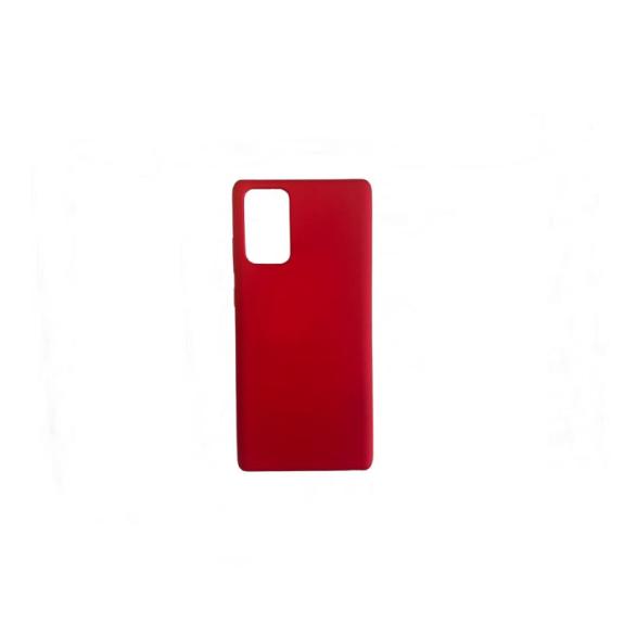 Funda silicona suave para Samsung Galaxy Note 20 en color rojo