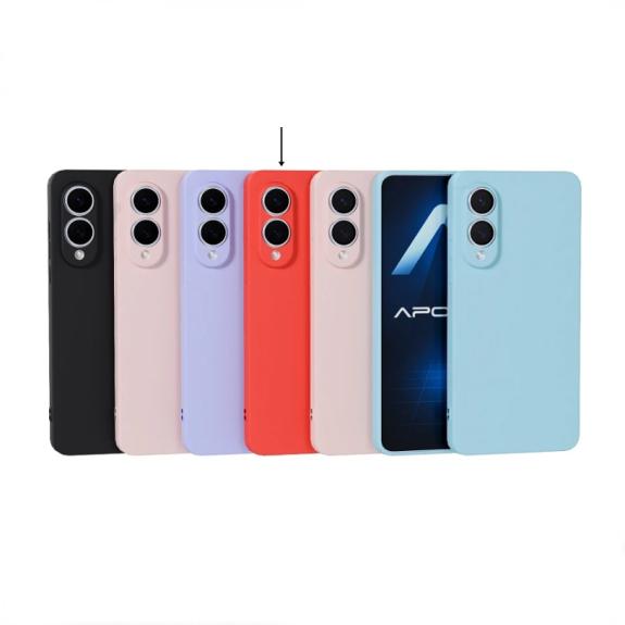 Funda Silicona Suave para Samsung Galaxy S25 Edge rojo