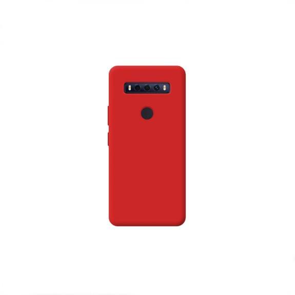 Funda Silicona Suave Para TCL 10 SE en rojo