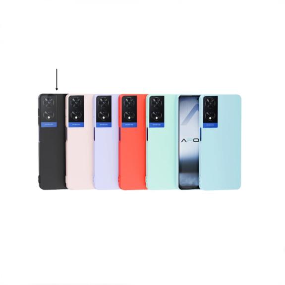 Funda Silicona Suave Para TCL 60 SE en negro