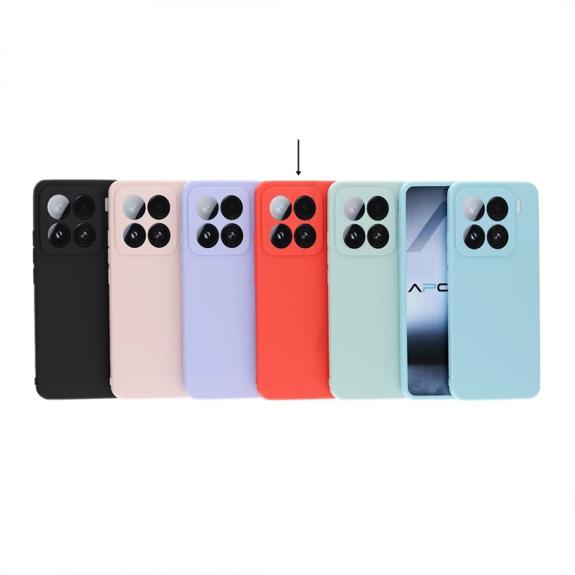 Funda Silicona Suave para Xiaomi Mi 15 Pro rojo