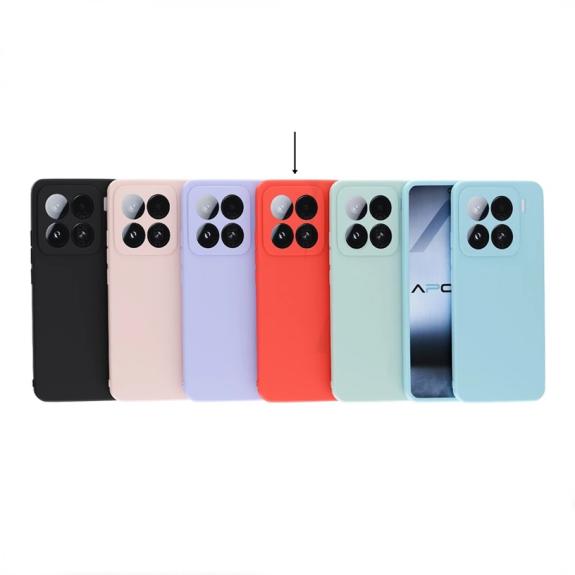 Funda Silicona Suave para Xiaomi Mi 15 rojo
