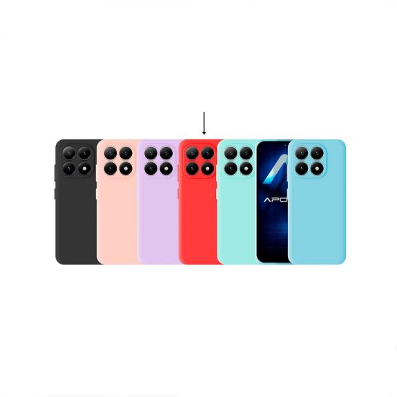 Funda Silicona Suave Para Xiaomi Mi 17 en rojo