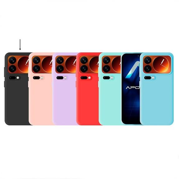 Funda Silicona Suave Para Xiaomi Mi 17 Pro Max negro