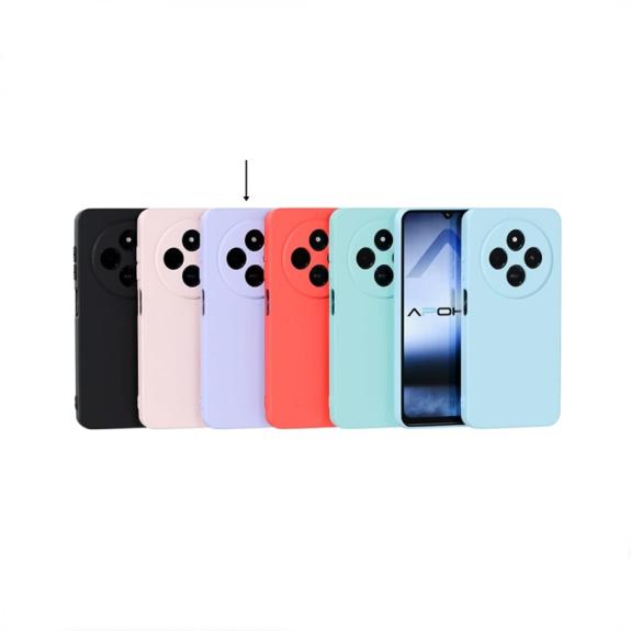 Funda Silicona Suave para Xiaomi Redmi 14C Morado