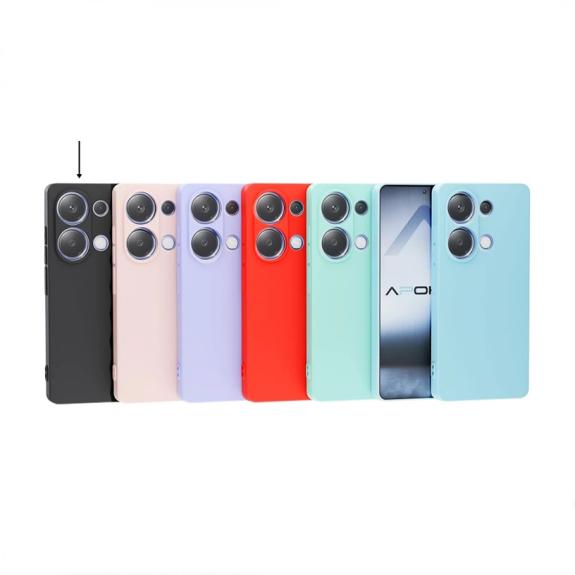 Funda Silicona Suave para Xiaomi Redmi Note 13 Pro negro