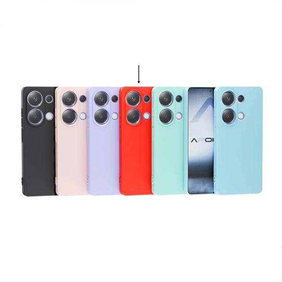 Funda Silicona Suave para Xiaomi Redmi Note 14 Pro rojo