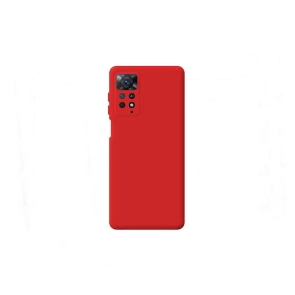 Funda silicona suave Xiaomi Redmi Note 11 4G en color rojo