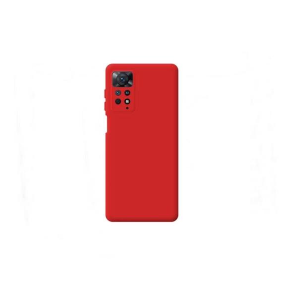 Funda silicona suave Xiaomi Redmi Note 11 4G en color rojo