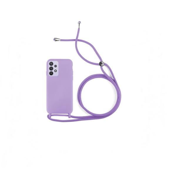 Funda suave con cordón Samsung Galaxy A25 lila
