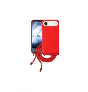 Funda suave con Cordon para iPhone 17 Air rojo