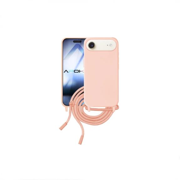 Funda suave con Cordon para iPhone 17 Air rosa