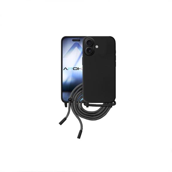 Funda suave con Cordon para iPhone 17 negro