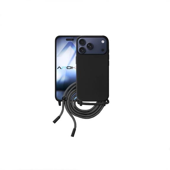 Funda suave con Cordon para iPhone 17 Pro negro