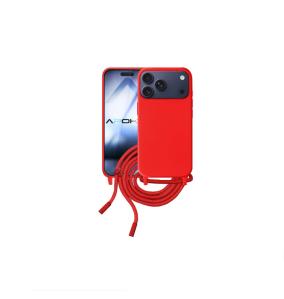 Funda suave con Cordon para iPhone 17 Pro rojo
