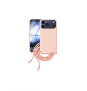 Funda suave con Cordon para iPhone 17 Pro rosa