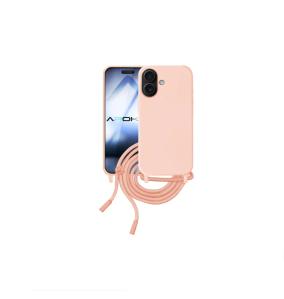 Funda suave con Cordon para iPhone 17 rosa