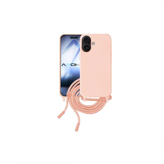 Funda suave con Cordon para iPhone 17 rosa