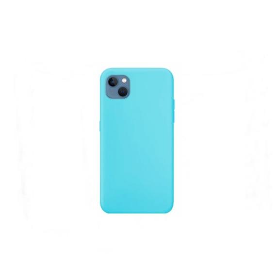 Funda suave para iPhone 14 azul turquesa