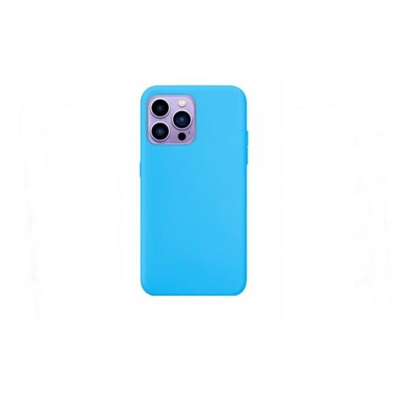 Funda suave para iPhone 14 Pro azul