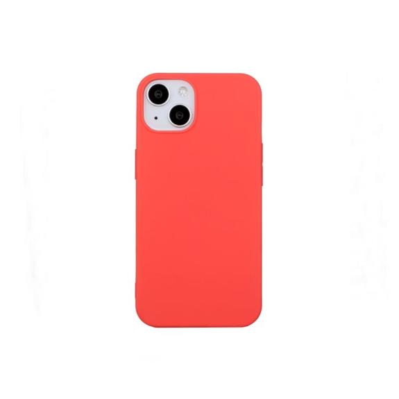 Funda suave para iPhone 15 Plus rojo