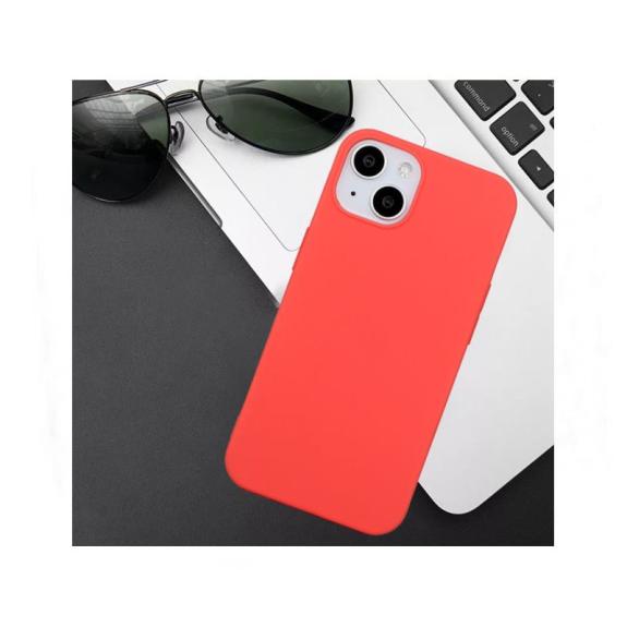 Funda suave para iPhone 15 Plus rojo