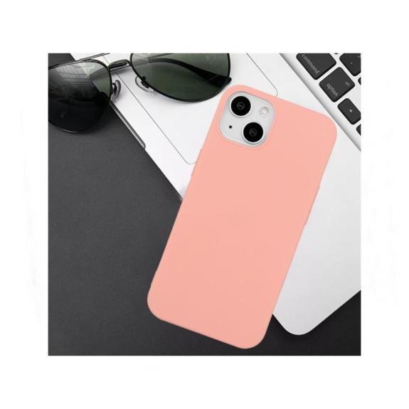 Funda suave para iPhone 15 rosa