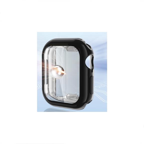 Funda TPU con Cristal Para Apple Watch Series 11 / 10 42mm negro