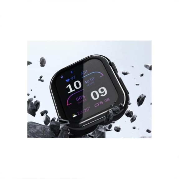 Funda TPU con Cristal Para Apple Watch Series 11 / 10 46mm negro