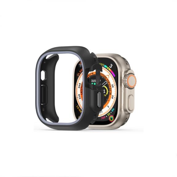 Funda TPU con Cristal Para Apple Watch Ultra 2 49mm / 49mm negro