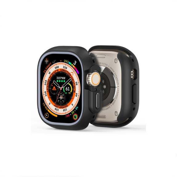 Funda TPU con Cristal Para Apple Watch Ultra 2 49mm / 49mm negro