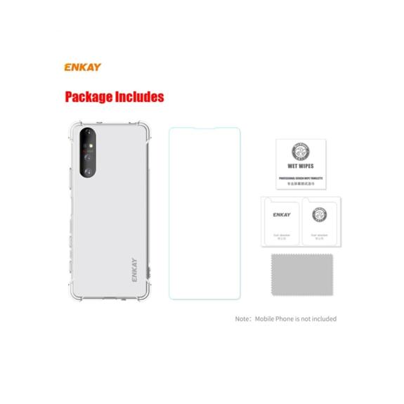 FUNDA TPU + CRISTAL TEMPLADO 2.5D PARA SONY XPERIA 5 II