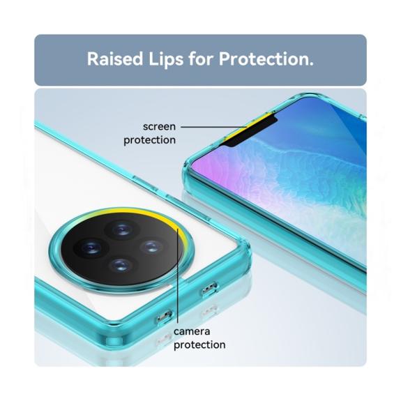 Funda TPU para Huawei Mate 50 Pro transparente / azul
