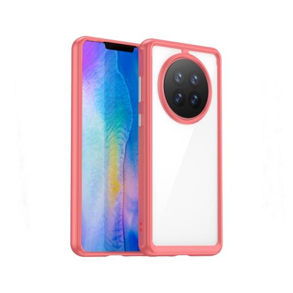 Funda TPU para Huawei Mate 50 Pro transparente / rojo