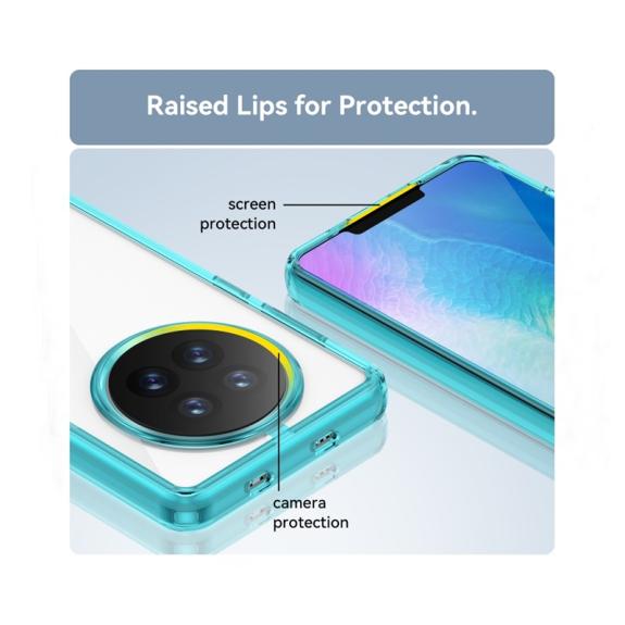 Funda TPU para Huawei Mate 50 transparente / azul