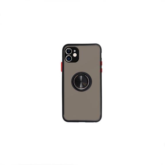 Funda TPU para iPhone 11 negro con anilla