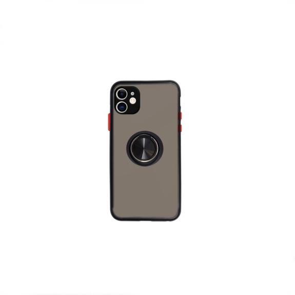 Funda TPU para iPhone 11 negro con anilla