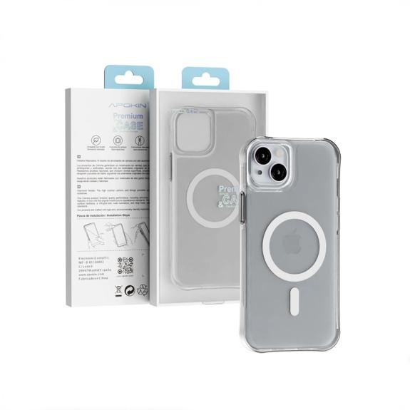 Funda TPU para iPhone 14 Plus transparente con iman Magsafe