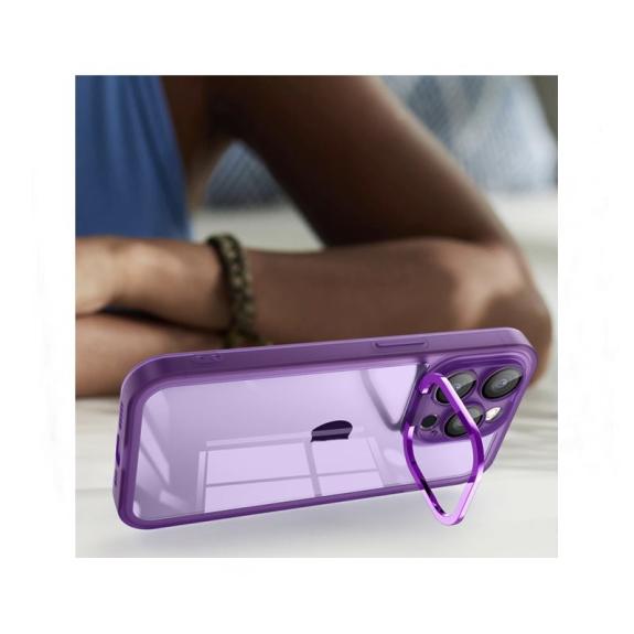 Funda TPU para iPhone 15 Plus transparente mate plateado