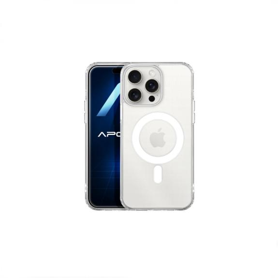 Funda TPU para iPhone 15 Pro Max transparente con iman Magsafe